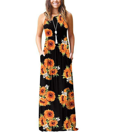 Floral Midi Dress - Breathable & Elegant Design