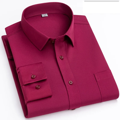 Men's classic shirt with chest pocket long sleeves