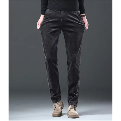 Men's corduroy pants with warm fleece lining