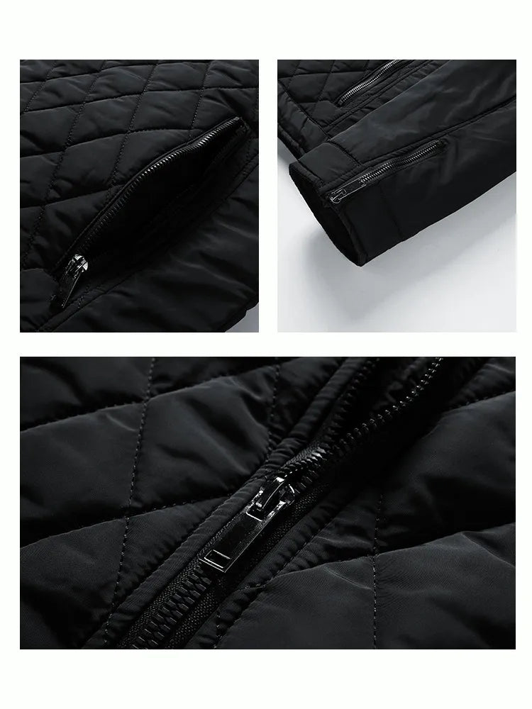 Men's long sleeve standard collar winter coat