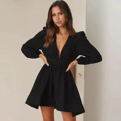 Elegant Long Sleeve Mini Dress for Women