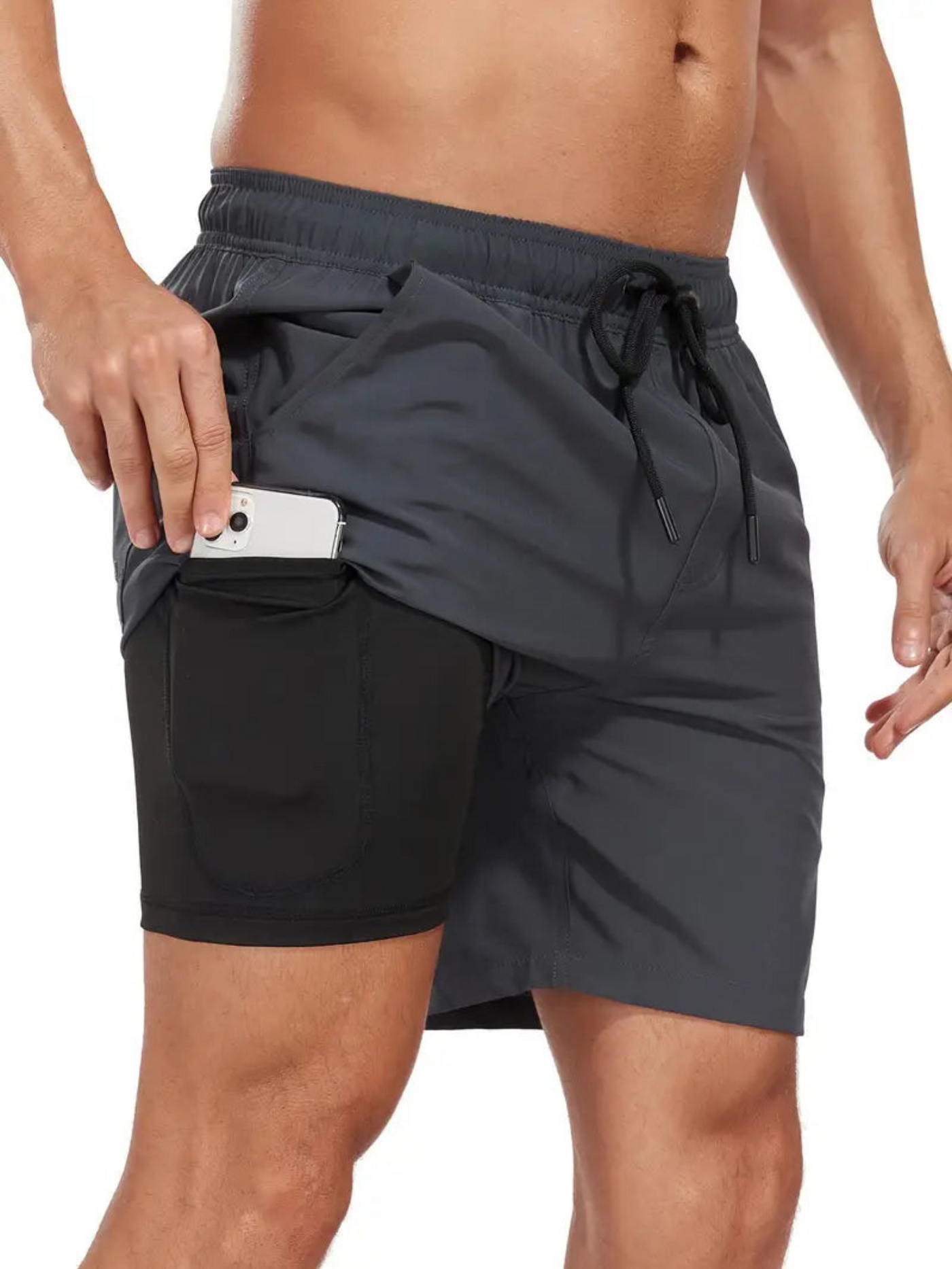 Men’s Swim Trunks – Quick Dry – Regular Fit – Mid-Thigh – Supportive Inner Layer