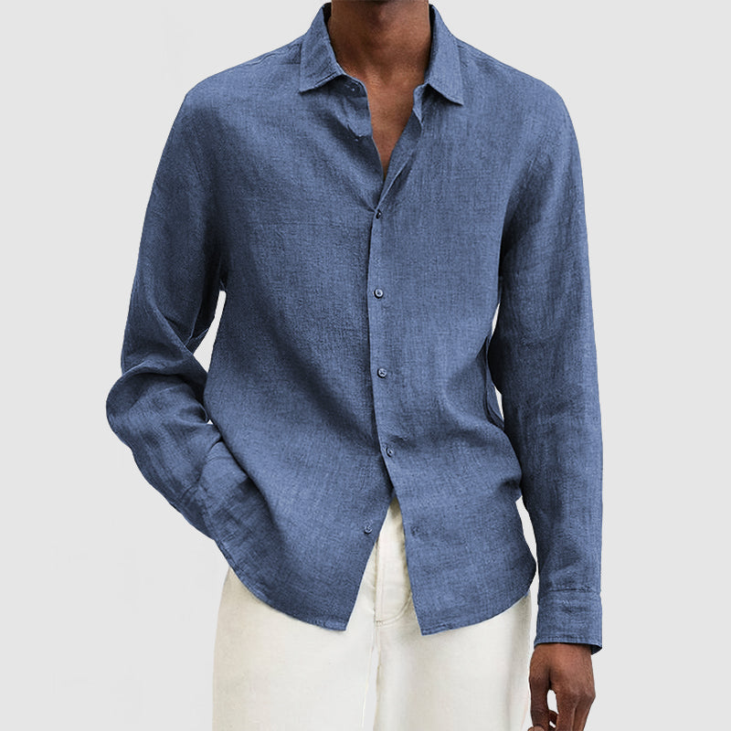 Men’s Button-Up Shirt – Relaxed Fit – Long Sleeve – Casual Style
