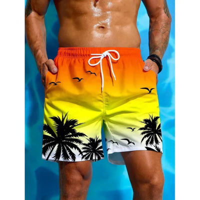 Men’s Swim Shorts – Relaxed Fit – Quick-Dry Breathable Blend – Mid-Length with Pockets