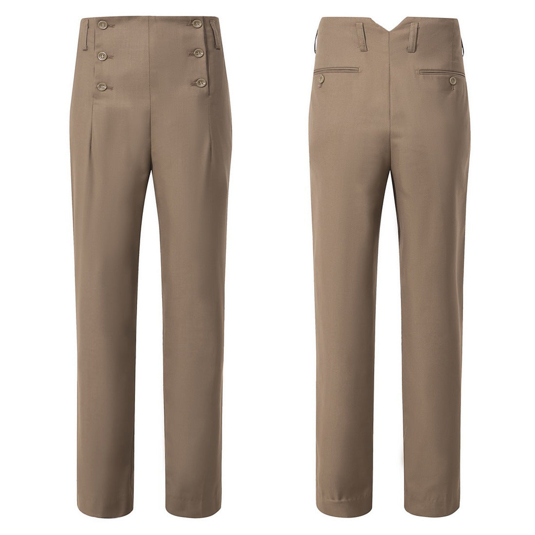 Heren retro zakelijke casual broek met rechte pijpen