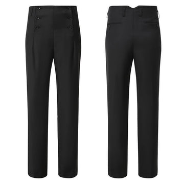 Heren retro zakelijke casual broek met rechte pijpen