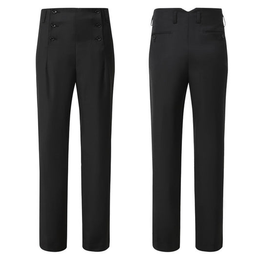 Retro casual trousers for men with straight legs