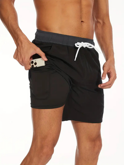 Men’s Swim Trunks – Quick Dry – Regular Fit – Mid-Thigh – Supportive Inner Layer
