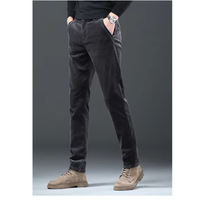 Men's corduroy pants with warm fleece lining