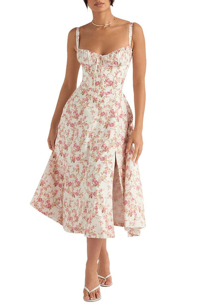 Printed Bustier Dress - Thea Sustainable Polyester Blend