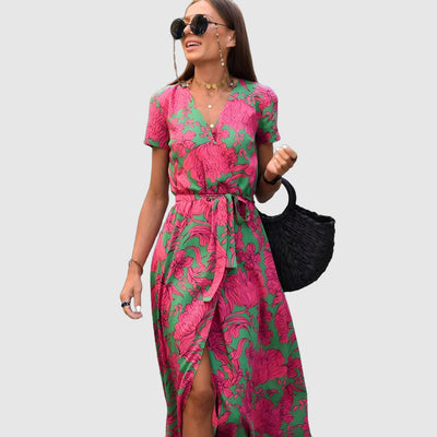 V-Neck Dress for Women – Elegant Sleeveless Design