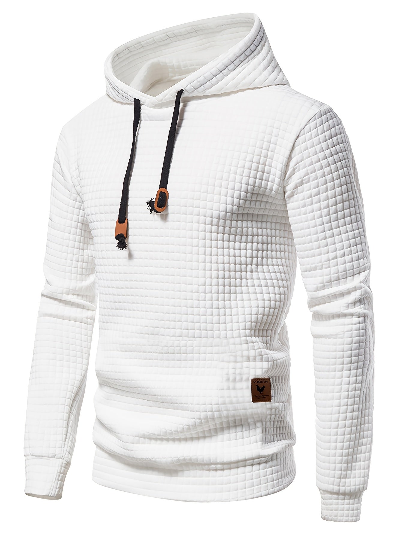 Men’s Quilted Hoodie - Regular Fit - Pullover Style - Drawstring Hood Casual Wear