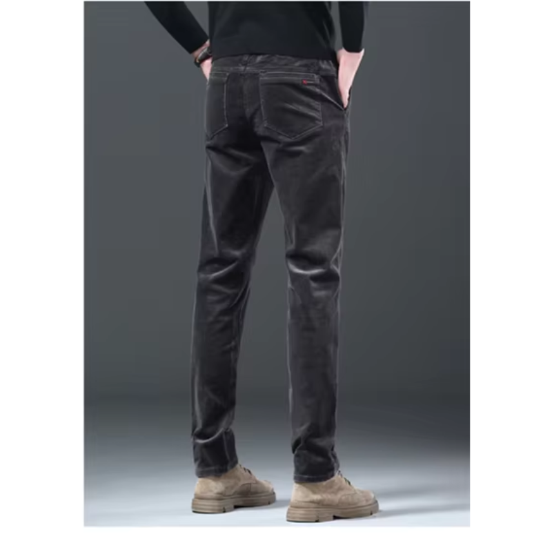 Men's corduroy pants with warm fleece lining