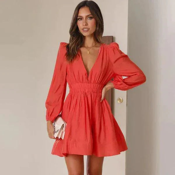 Elegant Long Sleeve Mini Dress for Women