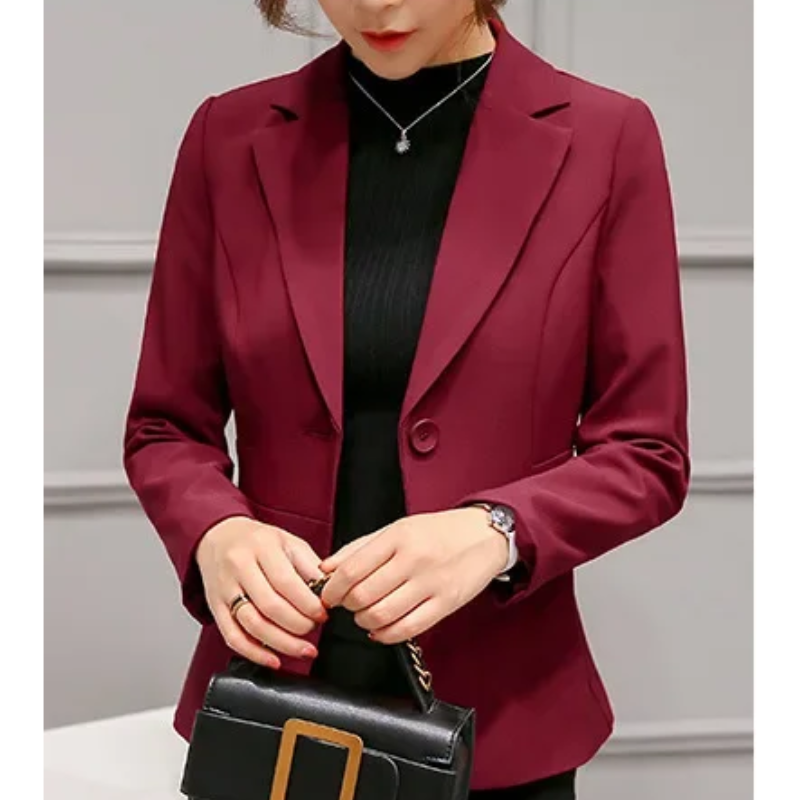 Women’s Blazer – Tailored Fit – Structured Silhouette – Single Button – Notched Lapel