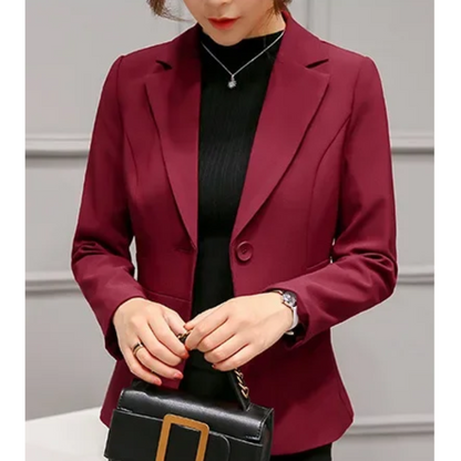 Women’s Blazer – Tailored Fit – Structured Silhouette – Single Button – Notched Lapel