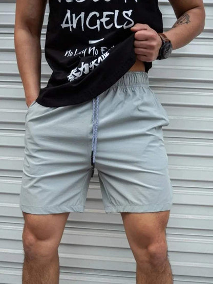 Men’s Casual Shorts - Lightweight Relaxed Fit - Elastic Waist with Drawstring - Above Knee