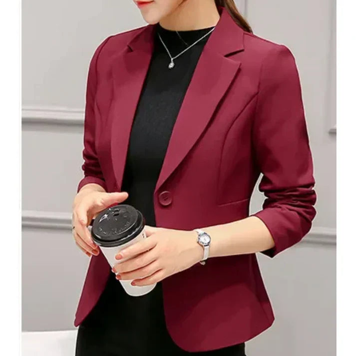 Women’s Blazer – Tailored Fit – Structured Silhouette – Single Button – Notched Lapel