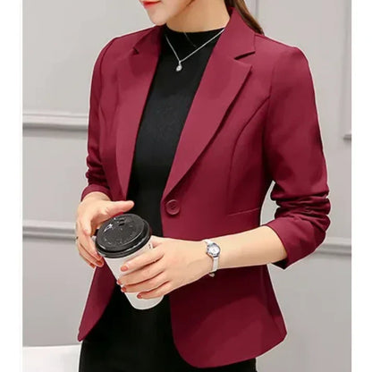 Women’s Blazer – Tailored Fit – Structured Silhouette – Single Button – Notched Lapel