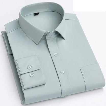 Men's classic shirt with chest pocket long sleeves