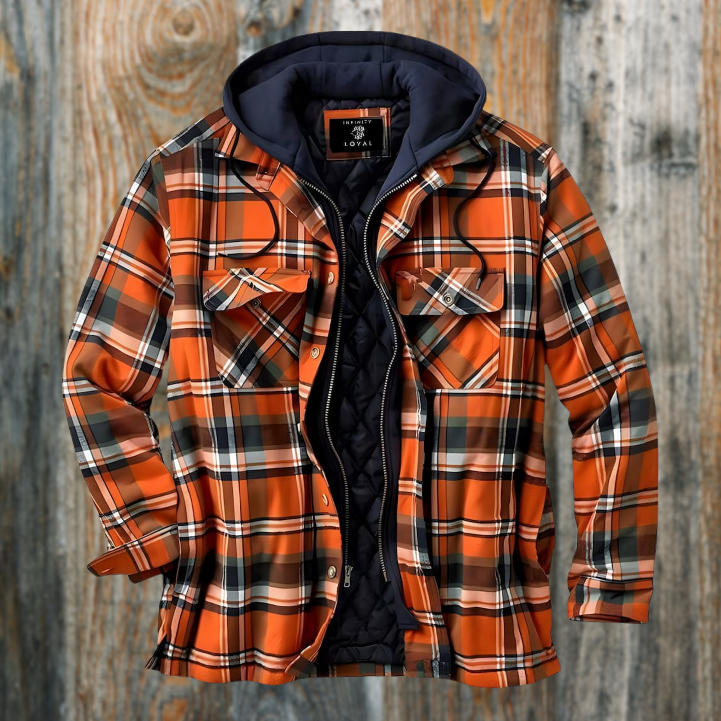 Men's casual checkered jacket