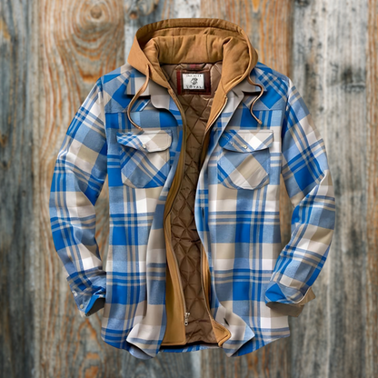 Men's casual checkered jacket