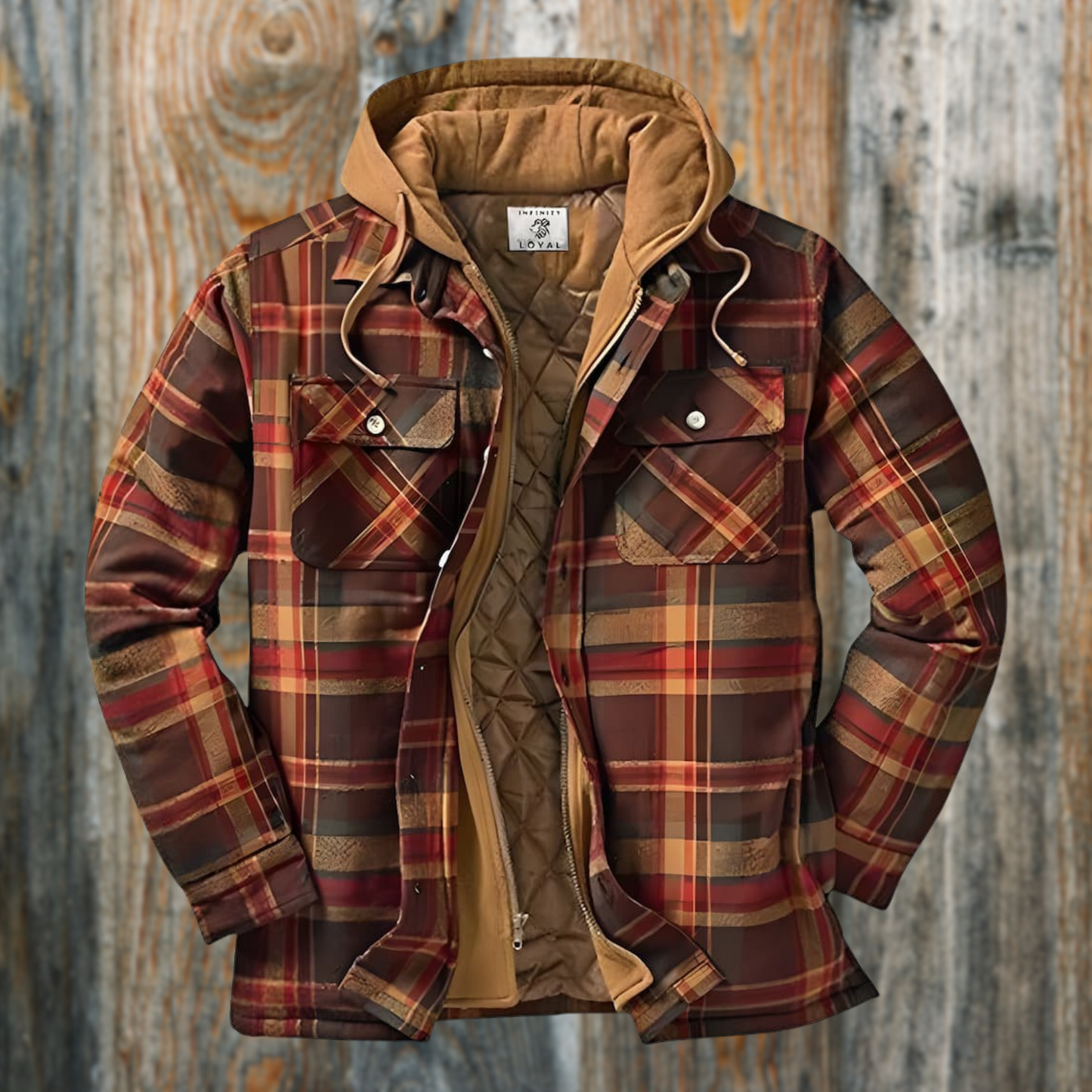 Men's casual rugged lumberjack jacket