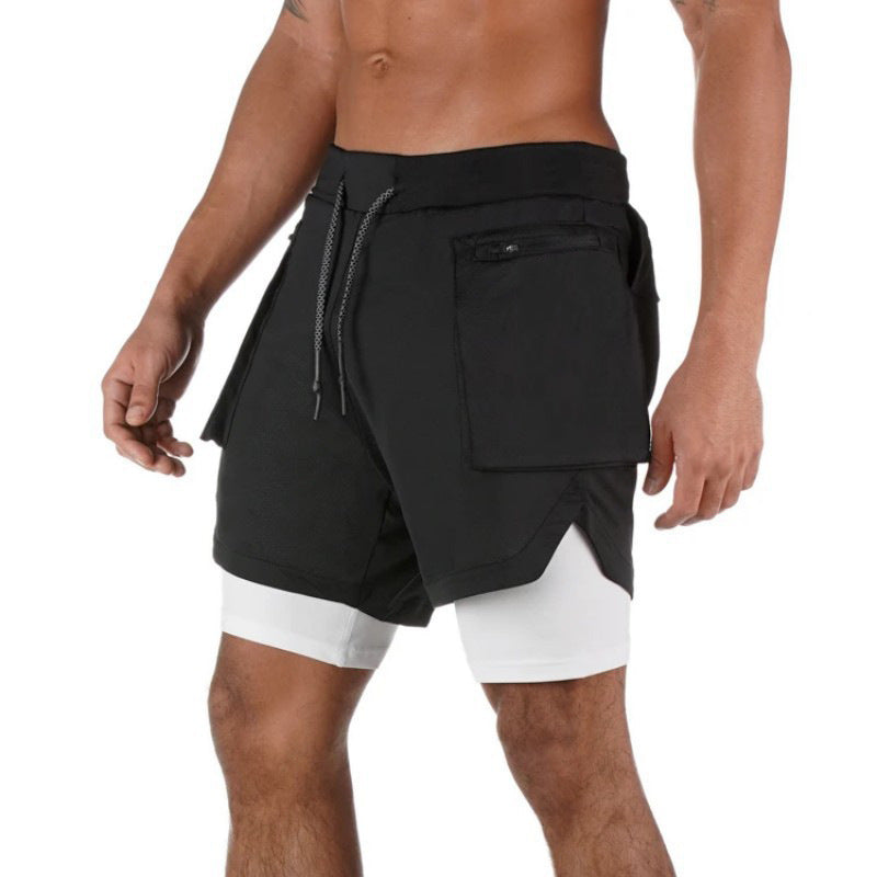 Men’s Athletic Shorts – Dual Layer – Compression Liner – Breathable Stretch Fit