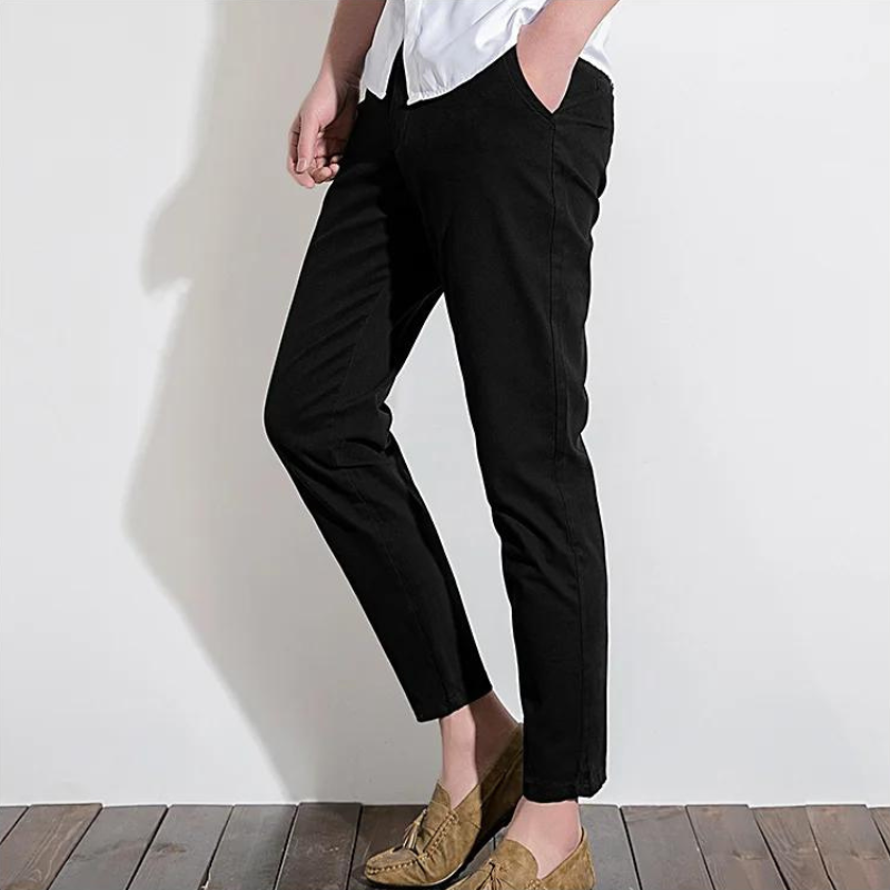 Men’s Chino Pants – Slim Fit – Zip Fly – Full Length Versatile Style