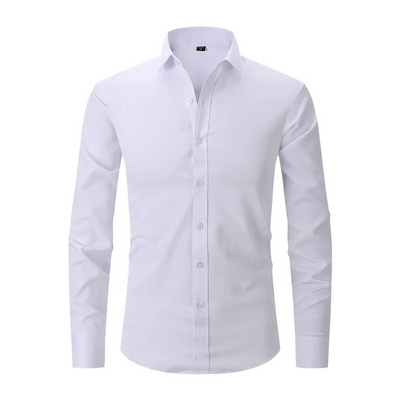 Men's slim fit shirt with long sleeves and button closure