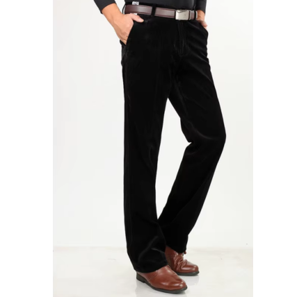 Men's corduroy pants with classic fit and belt loops