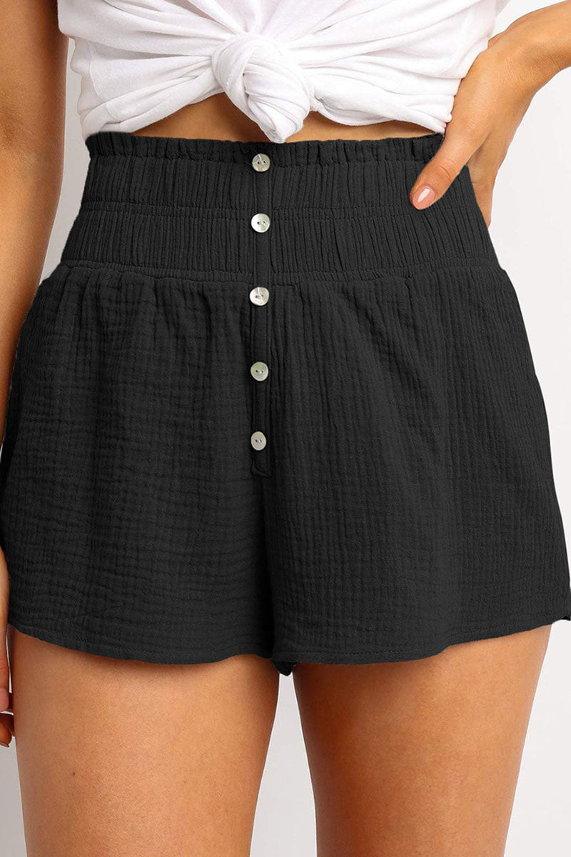 Women's casual loose waist high shorts