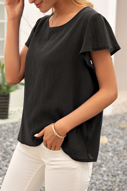 Backless o-neck t-shirt for women