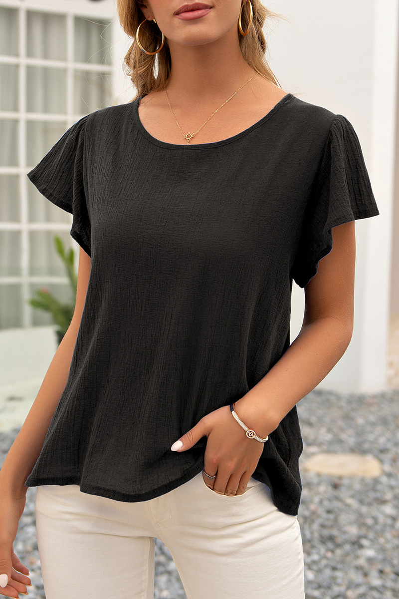 Backless o-neck t-shirt for women