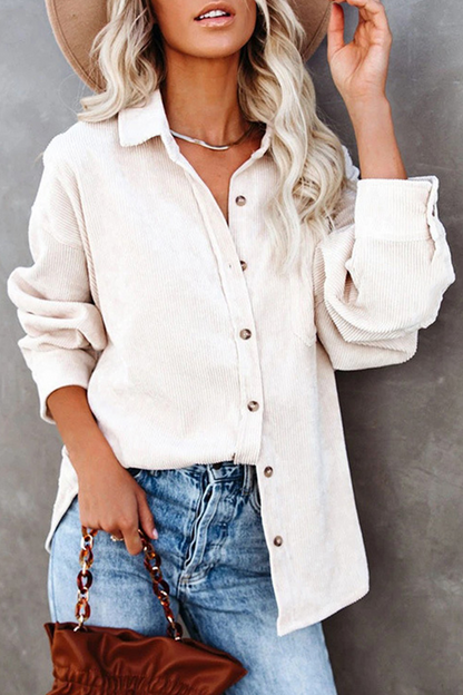 Women's long sleeve drop-shoulder shirt