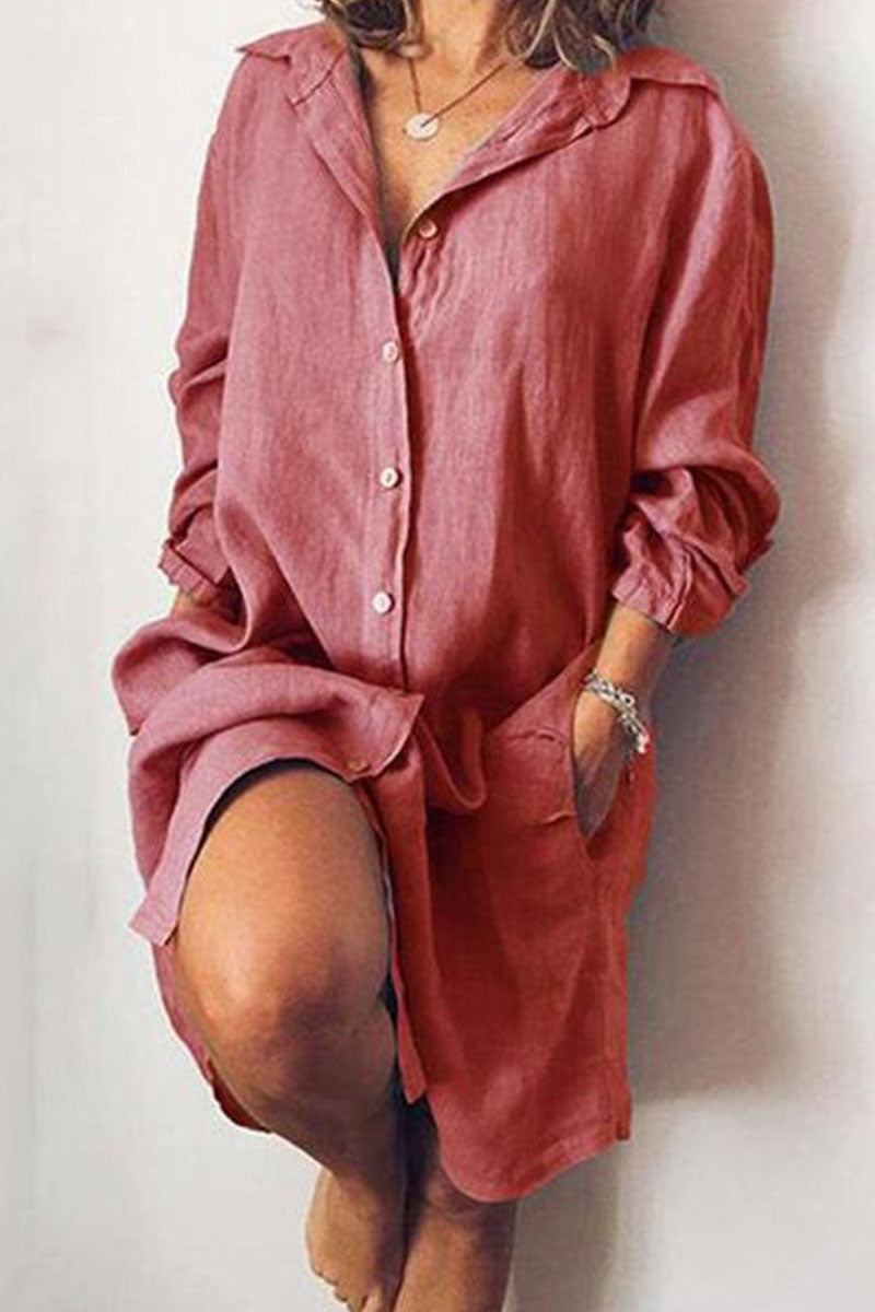 Women's long-sleeve shirt dress