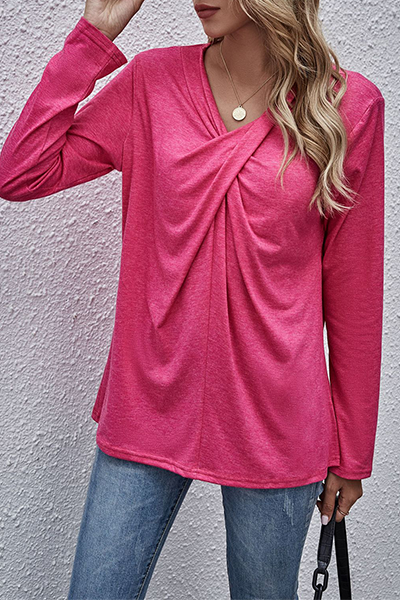 Graciela - Lange mouwen top met casual V-hals