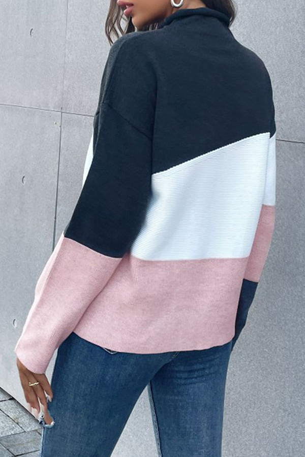 Women's Knitted Pullover Sweater - Long Sleeve - Soft Textured - Relaxed Fit