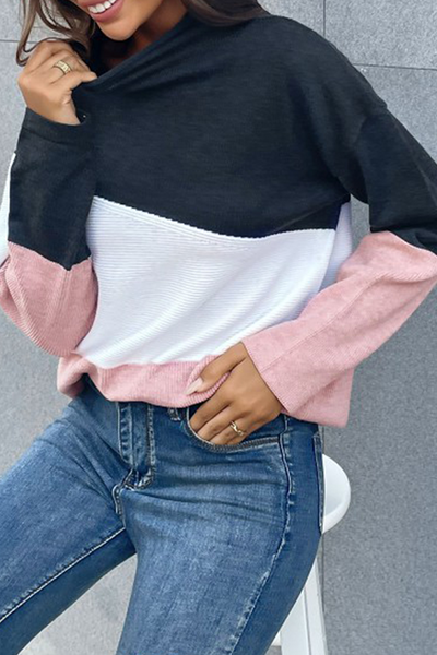 Women's Knitted Pullover Sweater - Long Sleeve - Soft Textured - Relaxed Fit