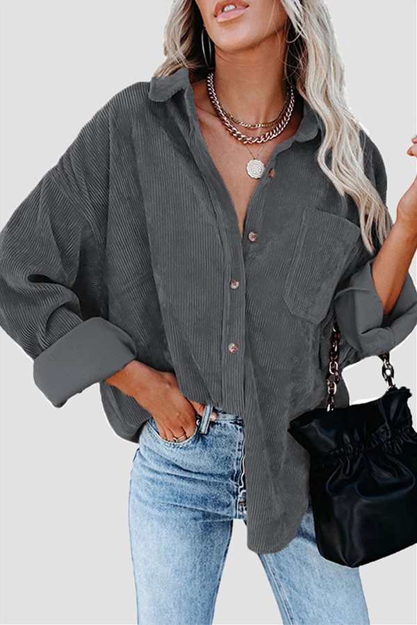 Women's long sleeve drop-shoulder shirt