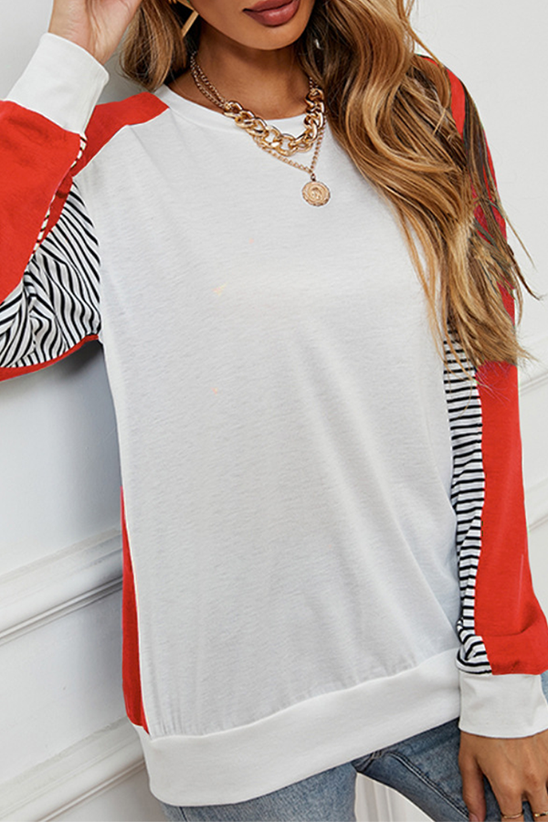 Women's striped top with split