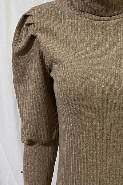 Women's long sleeve turtleneck top