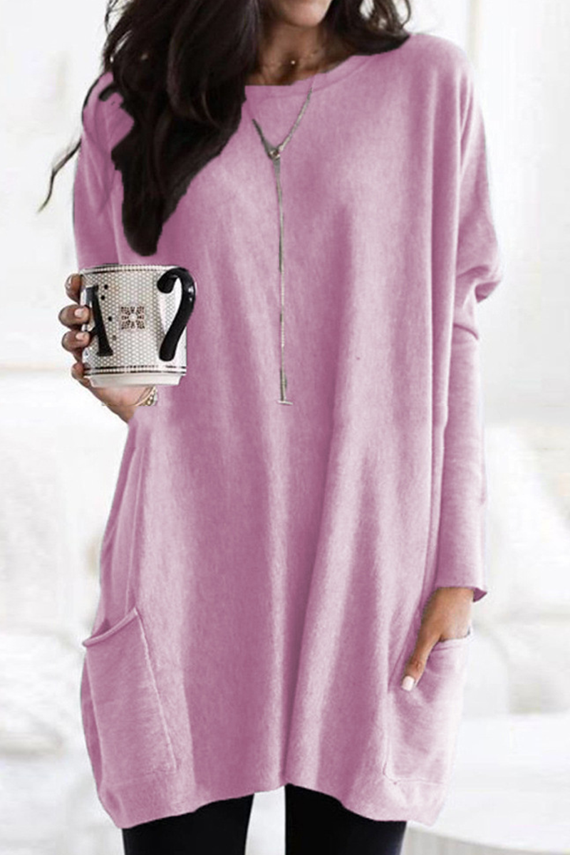 Women's Tunic Sweater - Long Sleeve Oversized Fit - Soft Knit with Pockets
