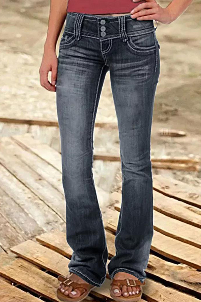 Women's ripped high waisted bootcut denim jeans