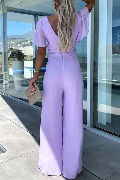 Women's v-neck jumpsuit