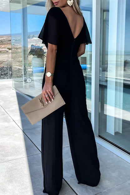 Women's v-neck jumpsuit