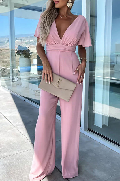 Women's v-neck jumpsuit