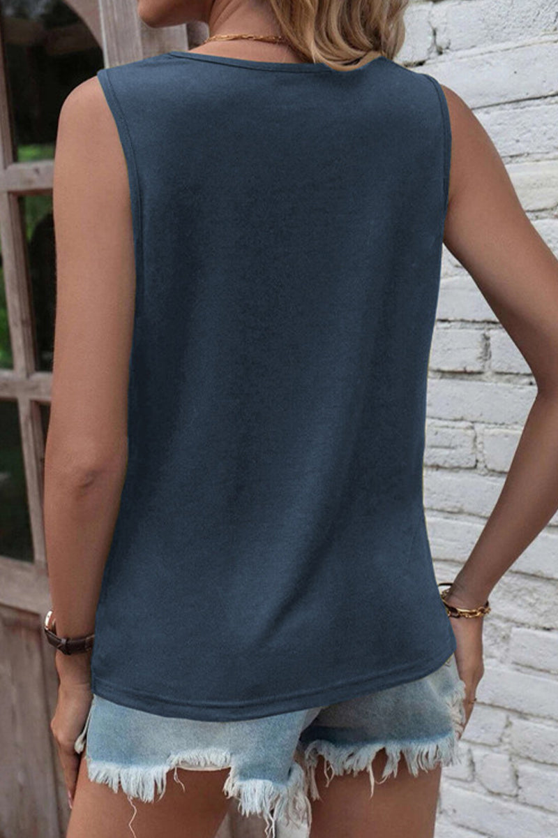 Women's casual round neck top with rips