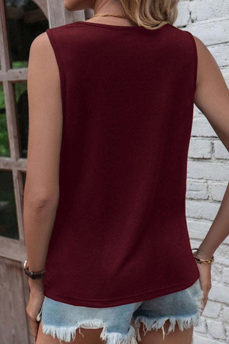 Women's casual round neck top with rips