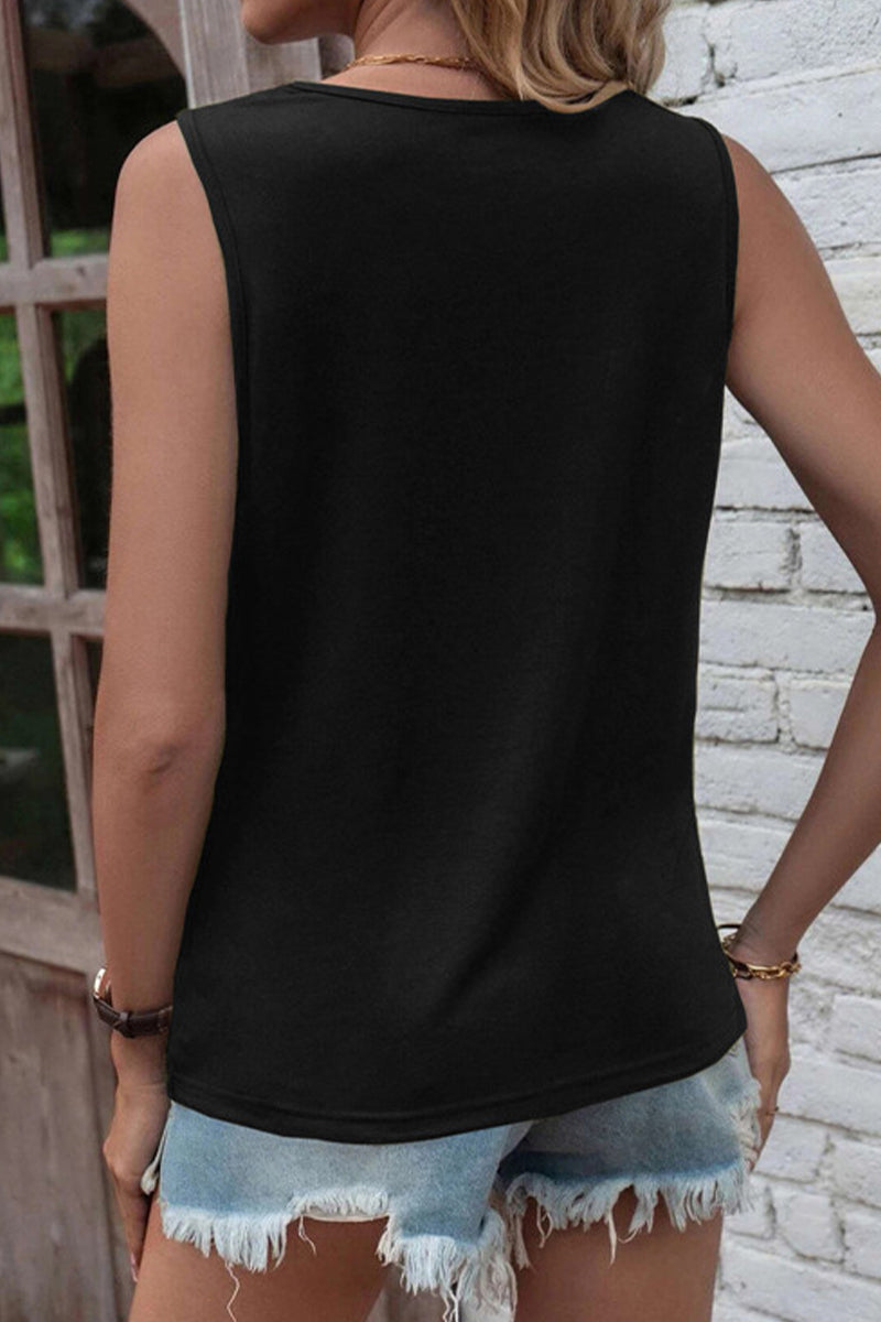 Women's casual round neck top with rips